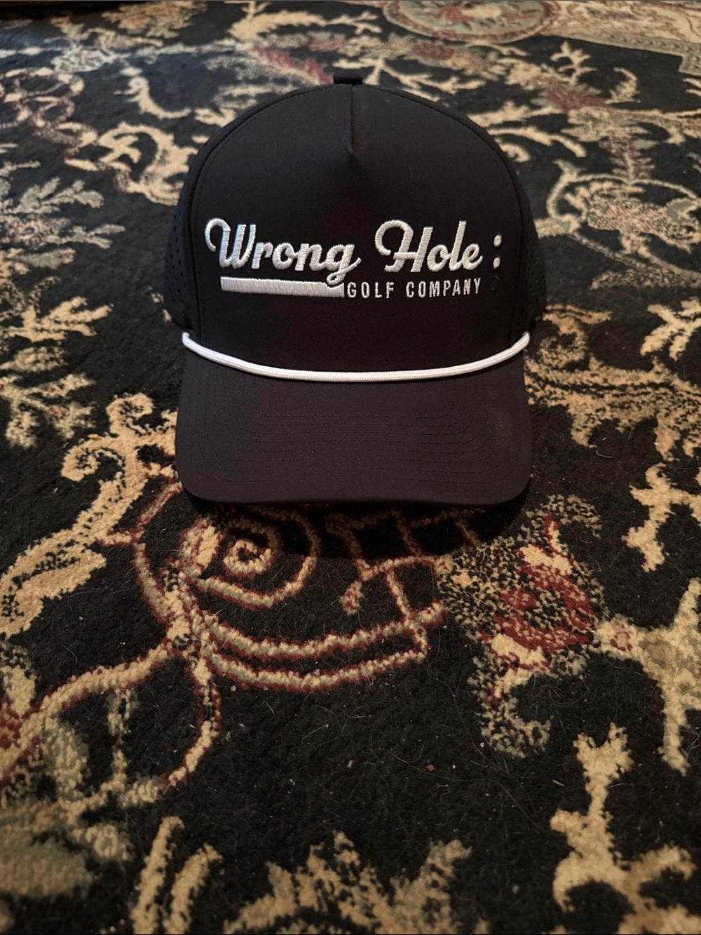 Wrangler Black and White Baseball Cap
